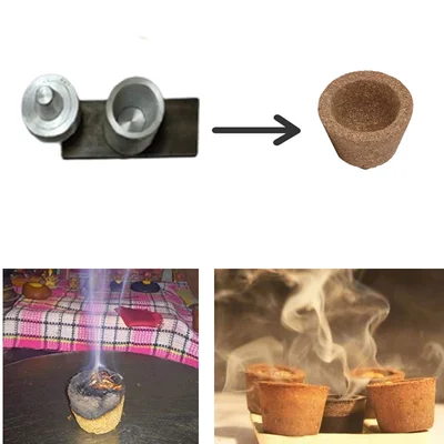 2" Inch Cow Dung Diya Making Mold with Clutch(Type-Mold No.1)